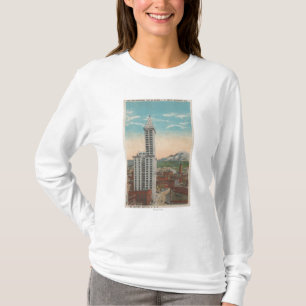 T-shirt Seattle, vue de tour de WASmith et mont Rainier