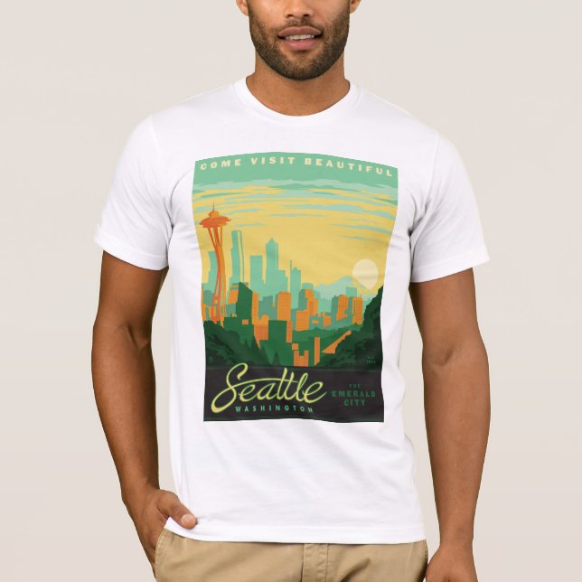 T-shirt Seattle, WA (Devant)