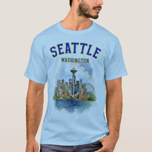 T-shirt Seattle Washington : Seatle Skyline & Space Needle