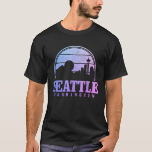 T-shirt Seattle Washington Skyline Pride Émeraude Vintage
