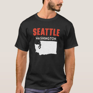 T-shirt Seattle Washington USA State America Travel Washin