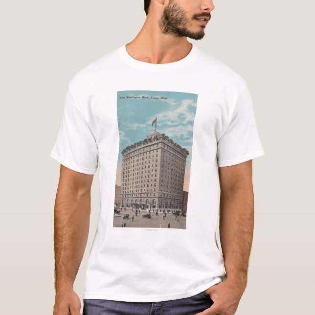 T-shirt Seattle, WAView de l'hôtel de Washington (Devant)