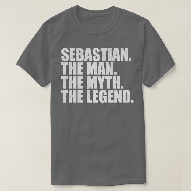 T-shirt SebastianSebastian Nom Sebastian prénom (Design devant)