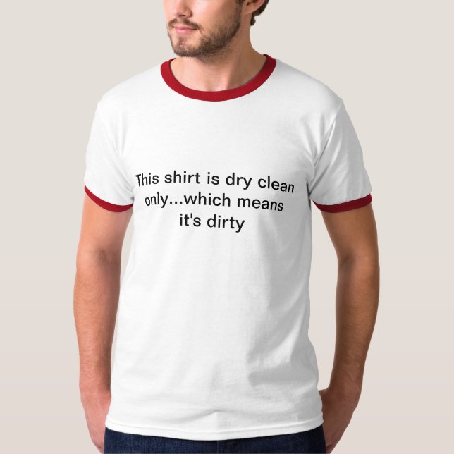 T-shirt sec nettoyez seulement (Devant)