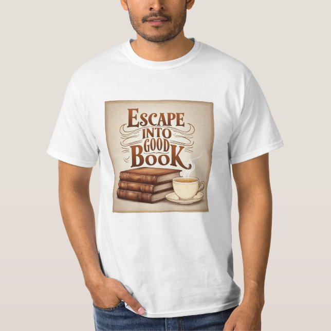 T-shirt S'échapper dans un bon livre (Devant)