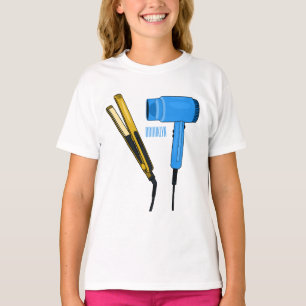 T-shirt Sèche-cheveux & lisseuse-cheveux illustration