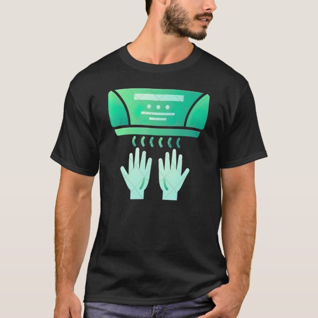 T-shirt Sèche-mains est prêt à l'emploi (Devant)