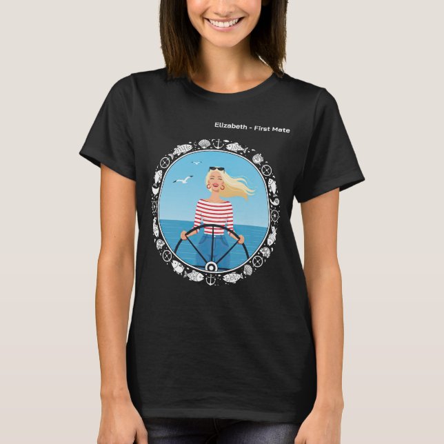 T-shirt Second de bord de voilier (Devant)
