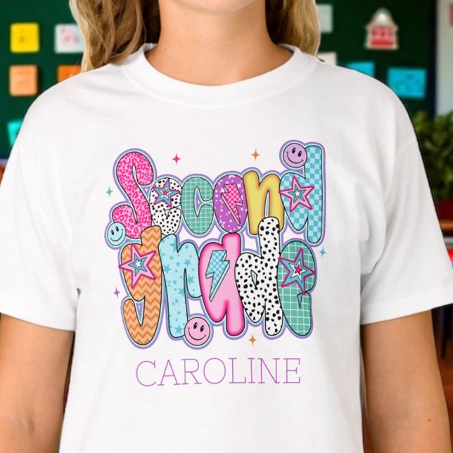 T-shirt Second Grade First Day of School Coquette Custom (Créateur téléchargé)
