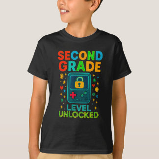 T-shirt Second Grade Level Unlocked Gamer Ck To School Con
