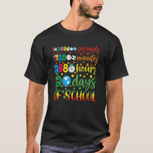 T-shirt Secondes Minutes Heures Comptant 120 Jours d'école