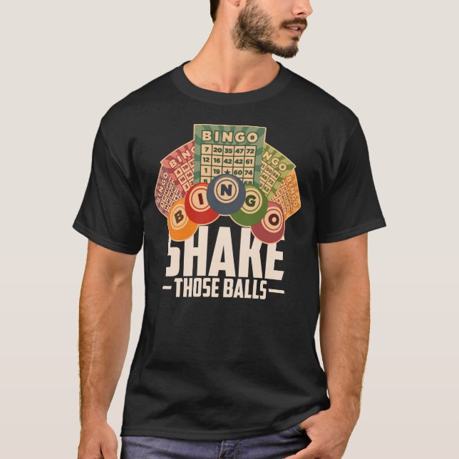 T-shirt Secouer Ces Ballons, Chemise De Bingo (Devant)