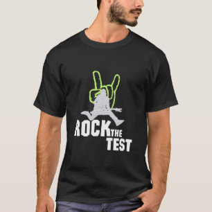 T-shirt Secouez le test et jouez de la musique rock amusan