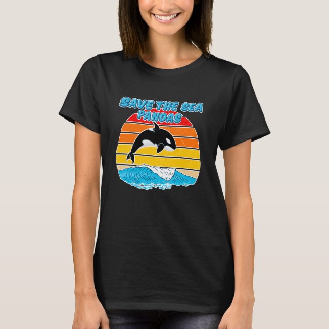 T-shirt Secourez Les Orques De Baleine Tueuse Sauvez Les P (Devant)
