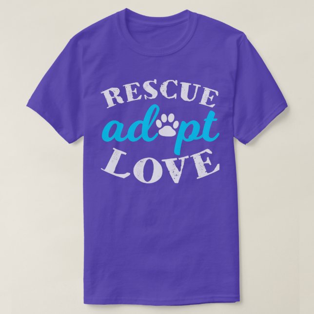 T-shirt Secourir Adopter l'Amoureux des animaux d'amour (Design devant)