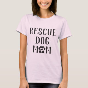 T-shirt Secourir Chien Maman Empreinte de patte de coeur