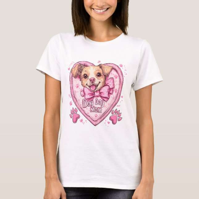 T-shirt Secourir Chien Maman - Fier Adoptive Maman Design (Devant)