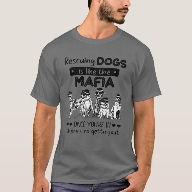 T-shirt Secourir Des Chiens Est Comme Le Secourt De Chiens (Devant)