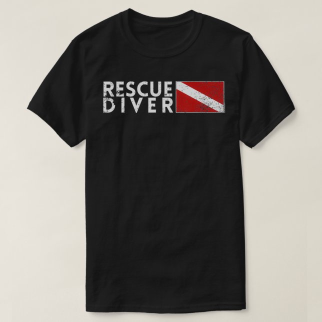 T-shirt Secourir Diver Indicateur Recherche Secourir Diver (Design devant)