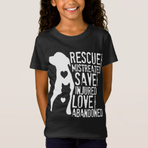 T-Shirt Secourir, Économiser, Aimer Animal Rescue, Amoureu