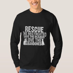 T-shirt Secourir Enregistrer l'amour Secourir Chien Chat A