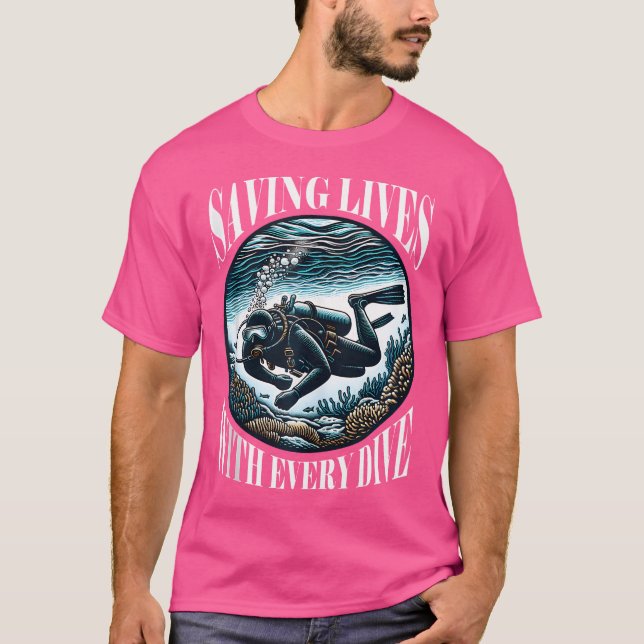 T-shirt Secourir la plongée (Devant)