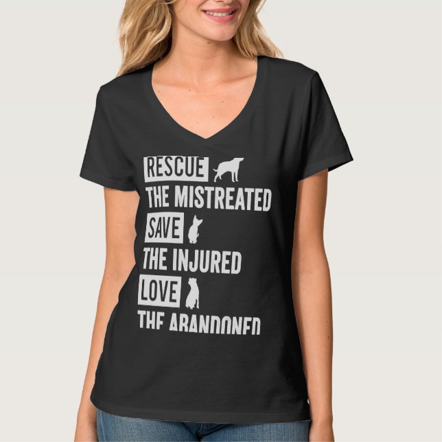 T-shirt Secourir Le Mistreated Sauvons L'Amour Blessé L'Ab (Devant)