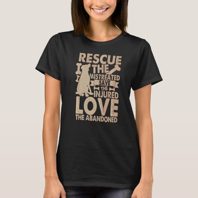 T-shirt Secourir Le Mistreated Sauvons L'Amour Blessé L'Ab (Devant)