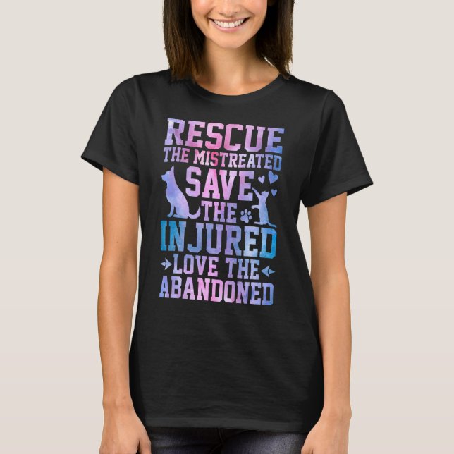 T-shirt Secourir Le Mistreated Sauvons L'Amour Blessé L'Ab (Devant)