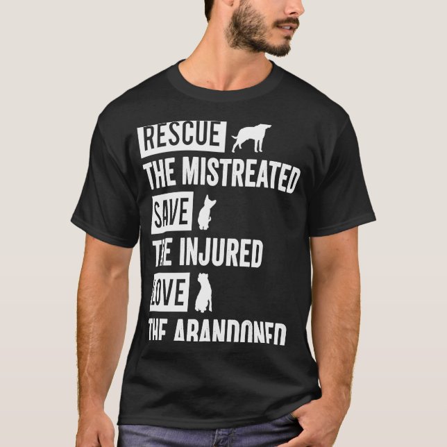 T-shirt Secourir Le Mistreated Sauvons L'Amour Blessé L'Ab (Devant)