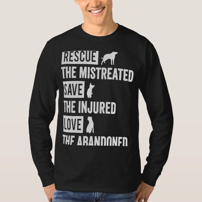 T-shirt Secourir Le Mistreated Sauvons L'Amour Blessé L'Ab (Devant)