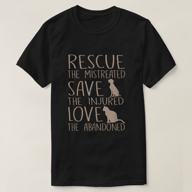 T-shirt Secourir Le Mistreated Sauvons L'Amour Blessé L'Ab (Design devant)