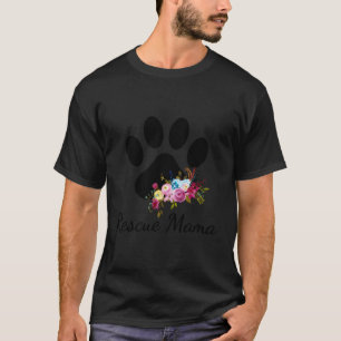 T-shirt Secourir Mama Pawprint Secourir Chien Maman