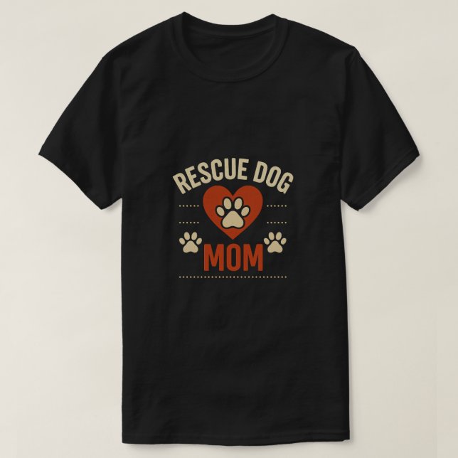 T-shirt Secourir maman chien (Design devant)
