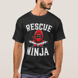 T-shirt Secourir Ninja Mercenary Shuriken Kunai Shinobi Nu