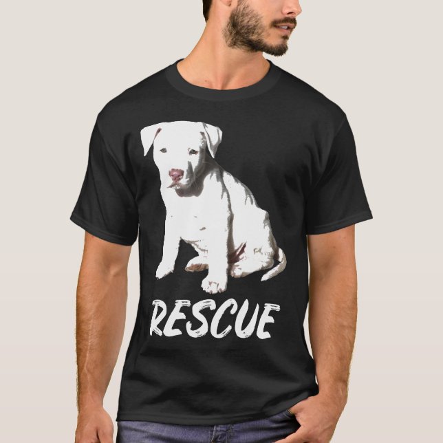 T-shirt Secourir Pitbull Chien Chien Chien Chien Chien Mig (Devant)