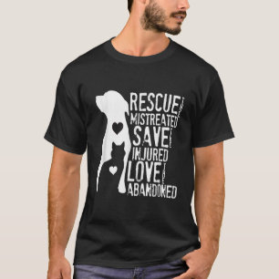 T-shirt Secourir Save Love Animal Rescue Amoureux des chie