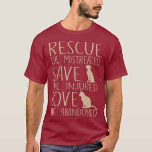T-shirt Secourir Save Love - Cute animal Secourir chien ch