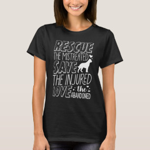 T-shirt Secourir Save Love Cute Animal Secourir Chien & Ch