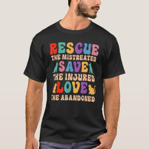 T-shirt Secourir Save Love Cute Animal Secourir Chien Chat
