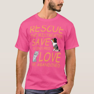 T-shirt Secourir Save Love Cute Animal Secourir Chien Chat