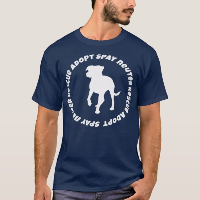 T-shirt Secourt anti-Spirale adopter tee - shirt chien (Devant)