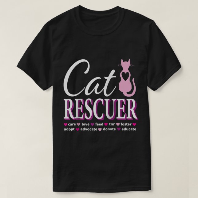 T-shirt Secourt Chat Cadeau Feral Kittens Maison Chats (Design devant)