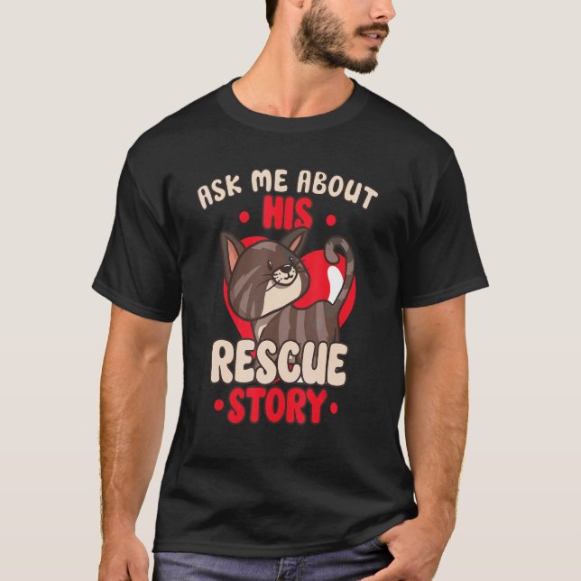 T-shirt Secourt Chat Droits des animaux Secourt Adoption C (Devant)