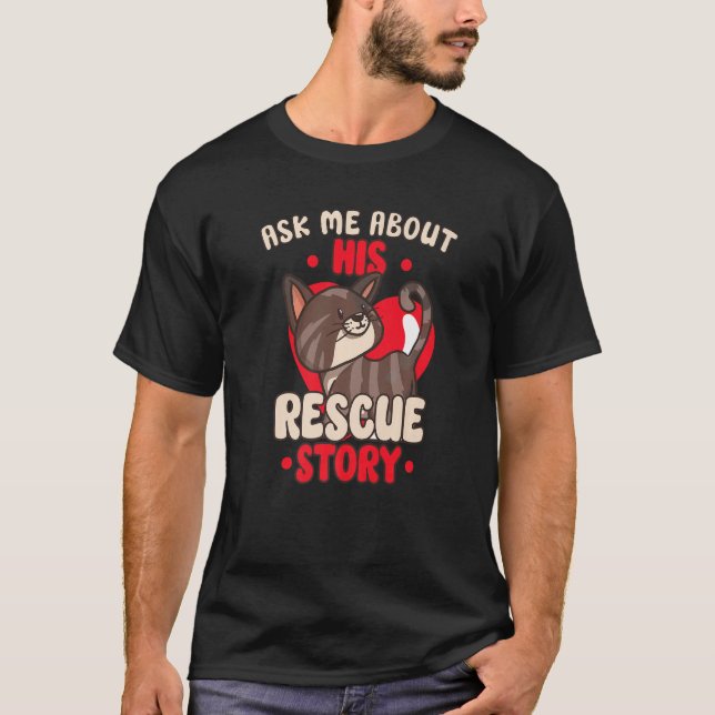 T-shirt Secourt Chat Droits des animaux Secourt Adoption C (Devant)