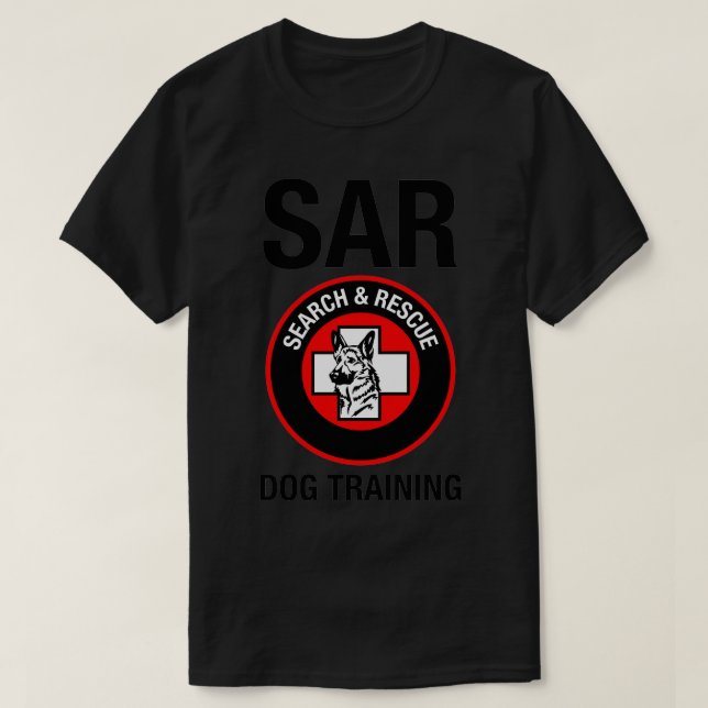 T-shirt Secourt d'ampli de recherche K9 (Design devant)