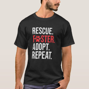 T-shirt Secourt de chien Foster Adopter Empreinte de patte