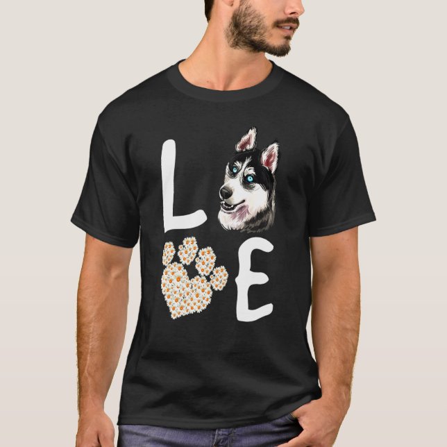 T-shirt Secourt de chien Husky (Devant)
