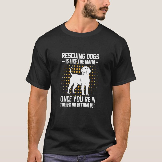 T-shirt Secourt de chien refuge animal adoption animal chi (Devant)