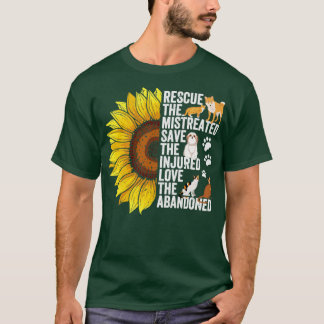 T-shirt Secourt de chien Tournesol Secourir Le Mistreated